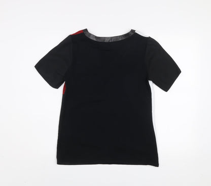 Dunnes Womens Multicoloured V-Neck Short Sleeve Colourblock Top Size 10