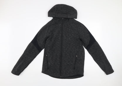 Puma Womens Grey Small Hooded Full Zip Activewear Track Jacket