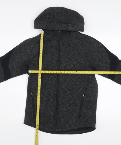 Puma Womens Grey Small Hooded Full Zip Activewear Track Jacket