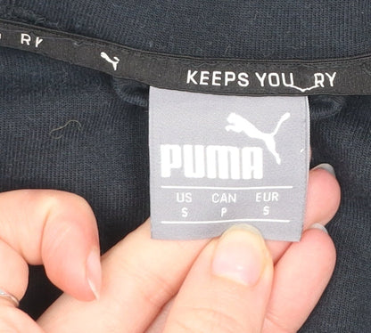 Puma Womens Grey Small Hooded Full Zip Activewear Track Jacket