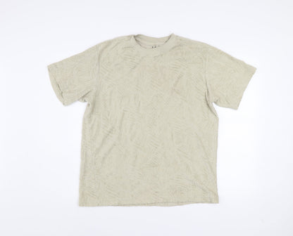 Mens UK Size M E.T.A Beige  T-Shirt