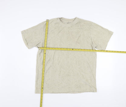 Mens UK Size M E.T.A Beige  T-Shirt
