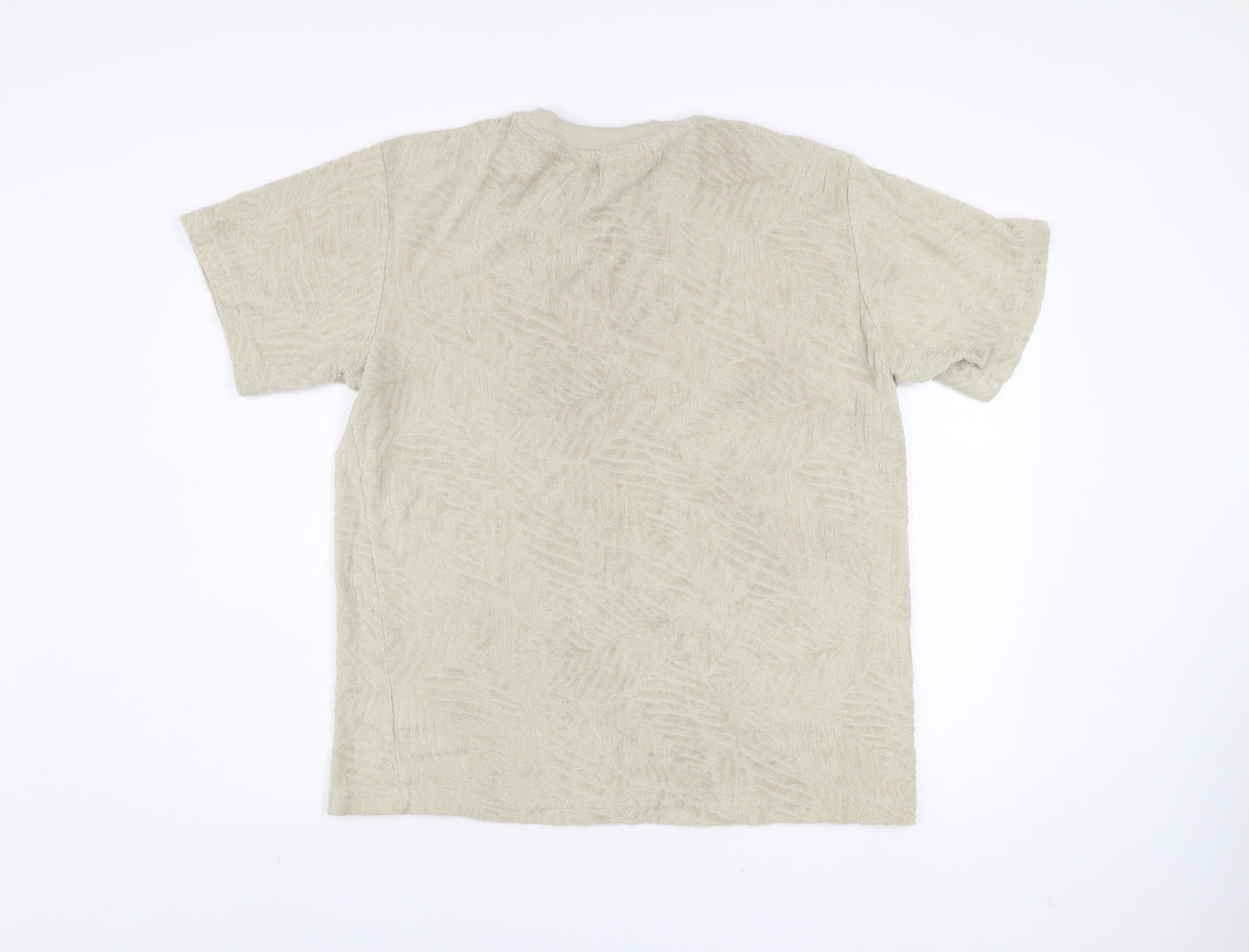Mens UK Size M E.T.A Beige  T-Shirt