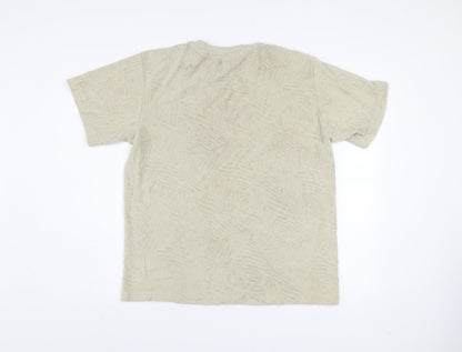 Mens UK Size M E.T.A Beige  T-Shirt