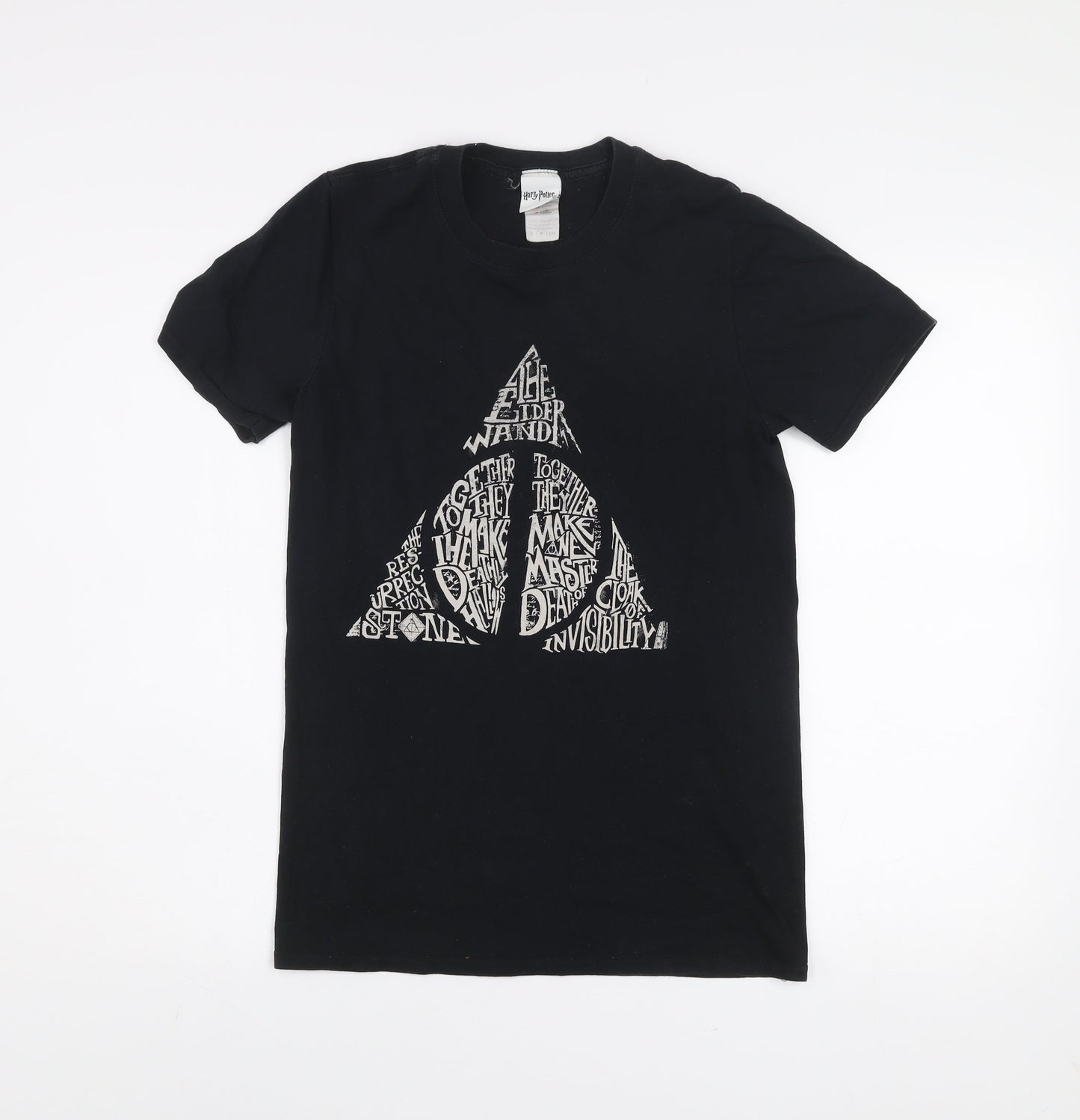 Mens UK Size S Harry Potter Black  T-Shirt