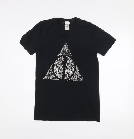 Mens UK Size S Harry Potter Black  T-Shirt
