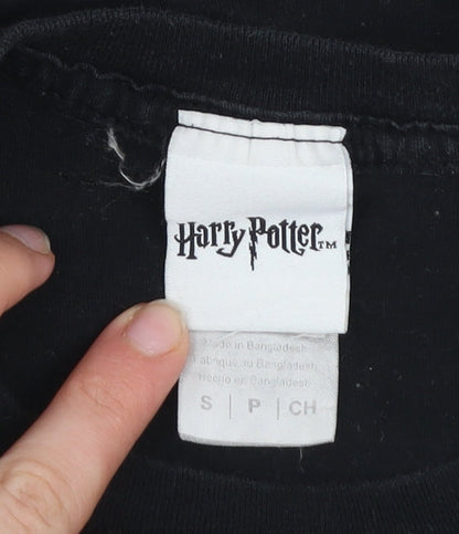 Mens UK Size S Harry Potter Black  T-Shirt