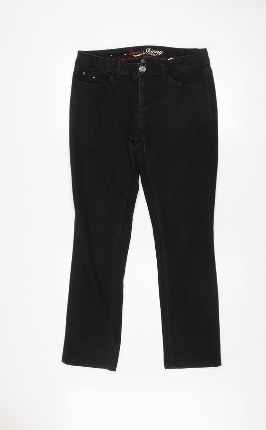 Womens UK Size 6 Tommy Hilfiger Slim Fit Skinny Black Jeans