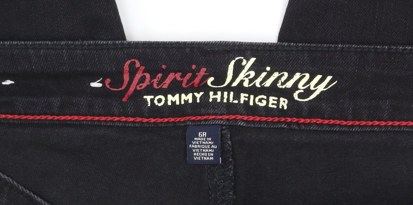 Womens UK Size 6 Tommy Hilfiger Slim Fit Skinny Black Jeans