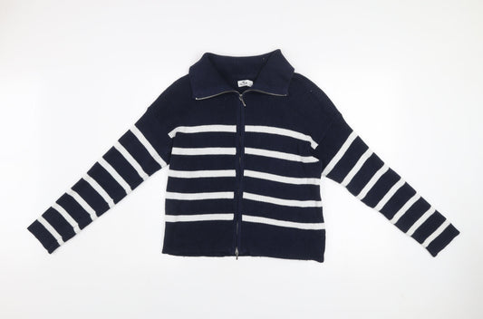 Womens UK Size L Hollister Blue Basic Jacket