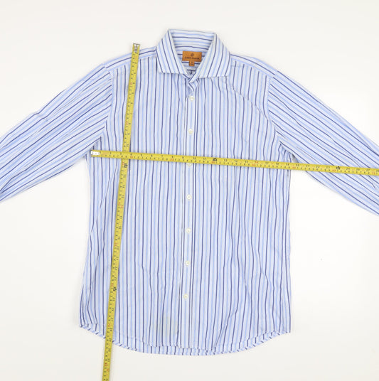Mens UK Collar Size 16 Simon Carter Smart Blue  Dress Shirt