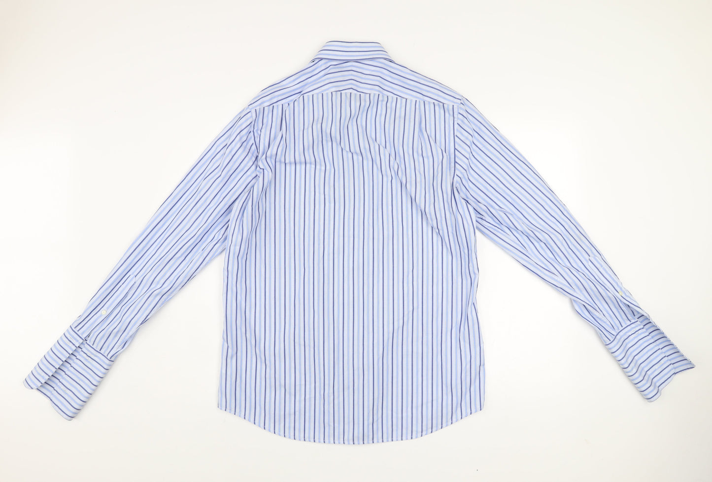 Mens UK Collar Size 16 Simon Carter Smart Blue  Dress Shirt