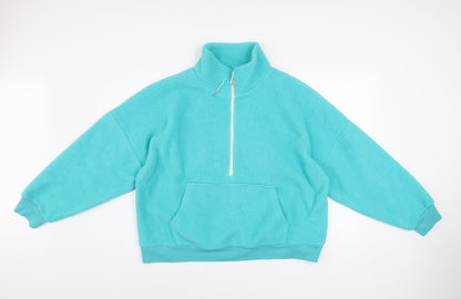Dunnes Women’s Blue 1/2 Zip Fleece Pullover Sweatshirt L
