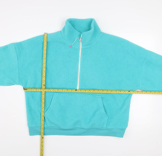 Dunnes Women’s Blue 1/2 Zip Fleece Pullover Sweatshirt L