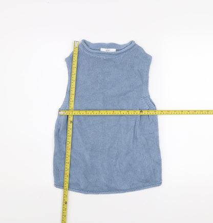Next Men’s Blue Sleeveless Knitted Cotton Top Size M