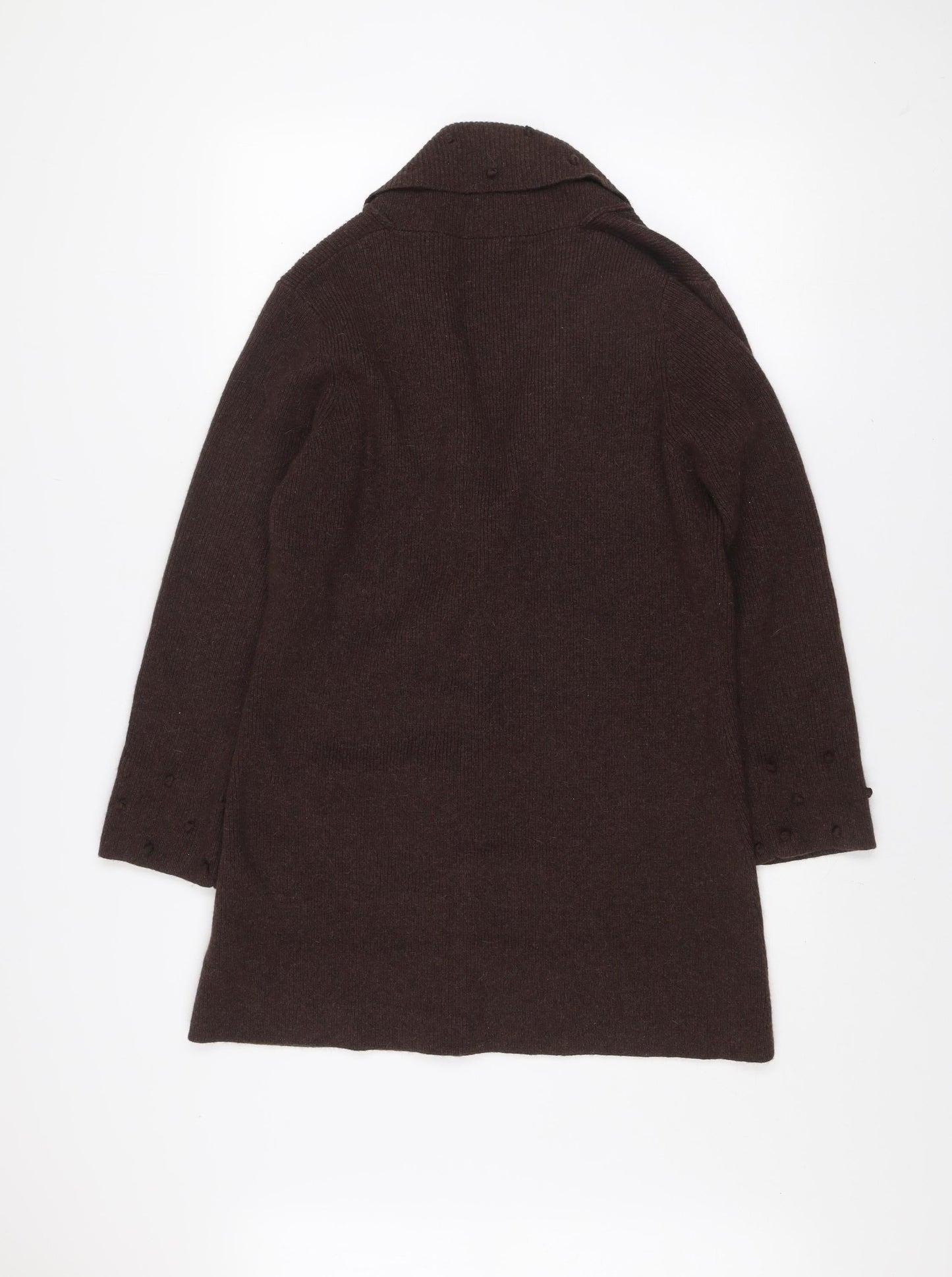 Alex & Co. Women Brown Wool Angora Knit Cardigan UK 12