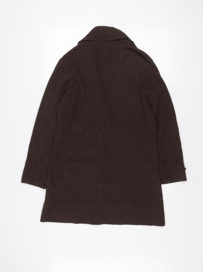 Alex & Co. Women Brown Wool Angora Knit Cardigan UK 12