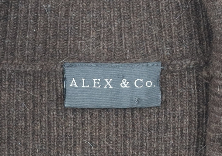 Alex & Co. Women Brown Wool Angora Knit Cardigan UK 12