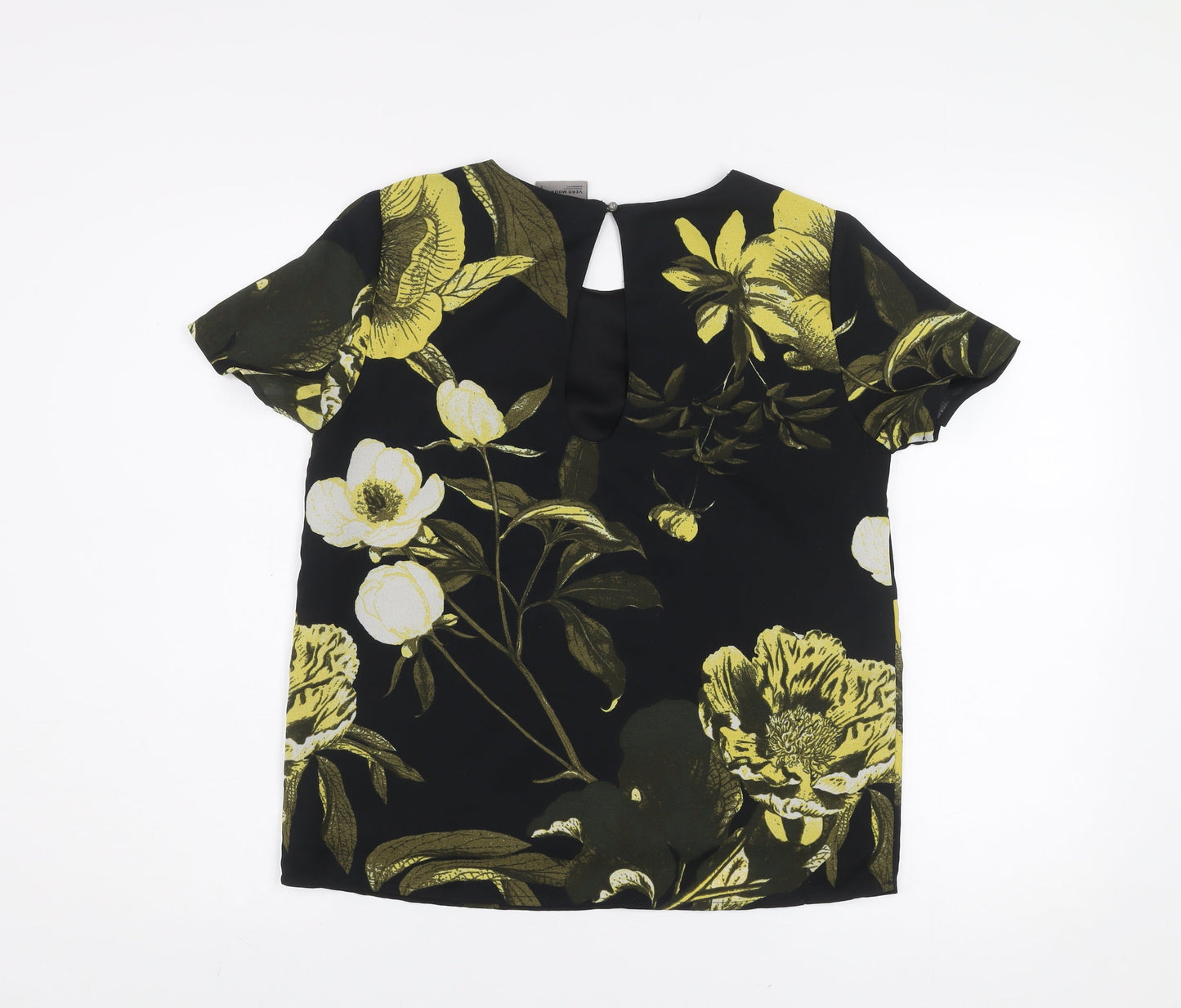 Womens UK Size S VERO MODA Black Basic Blouse