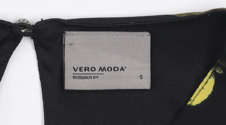 Womens UK Size S VERO MODA Black Basic Blouse