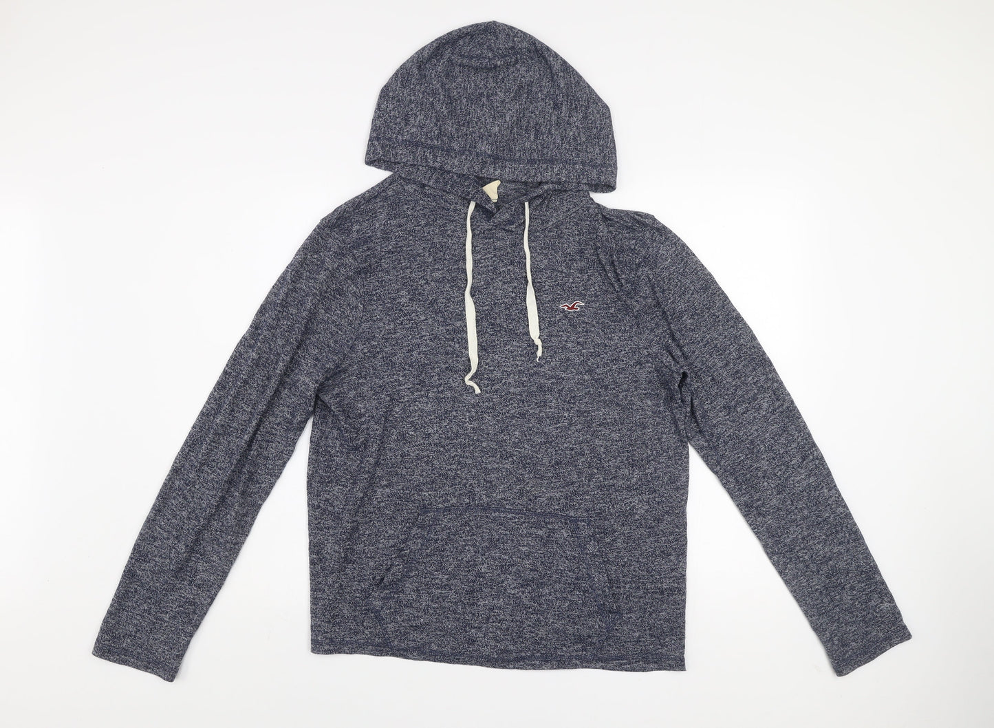 Mens UK Size M Hollister Blue Pullover Hoodie