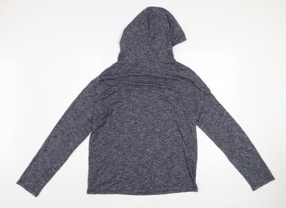Mens UK Size M Hollister Blue Pullover Hoodie