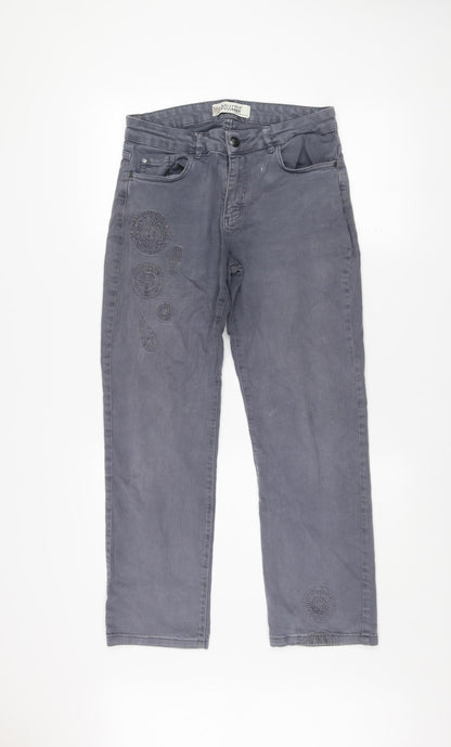 Womens UK Size 6 Dolcezza Regular Fit Straight Grey Jeans