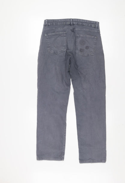 Womens UK Size 6 Dolcezza Regular Fit Straight Grey Jeans
