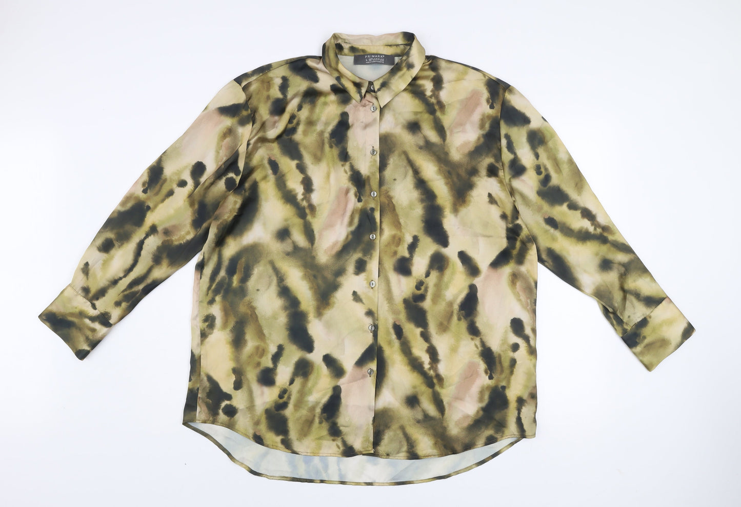 Primark Women’s Multicoloured Camouflage Button-Up Shirt L