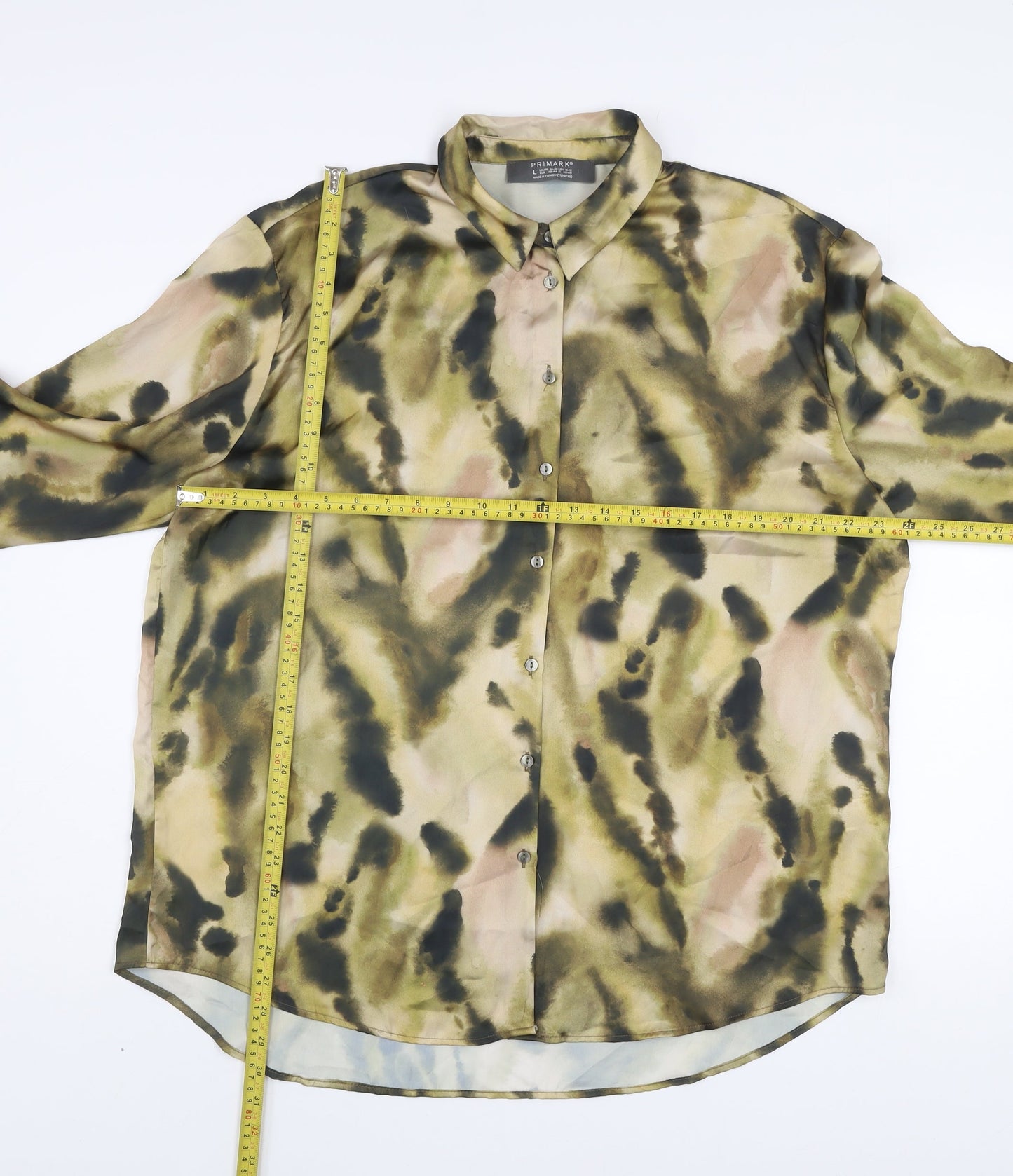 Primark Women’s Multicoloured Camouflage Button-Up Shirt L