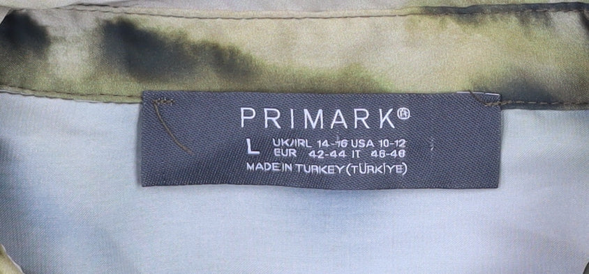 Primark Women’s Multicoloured Camouflage Button-Up Shirt L