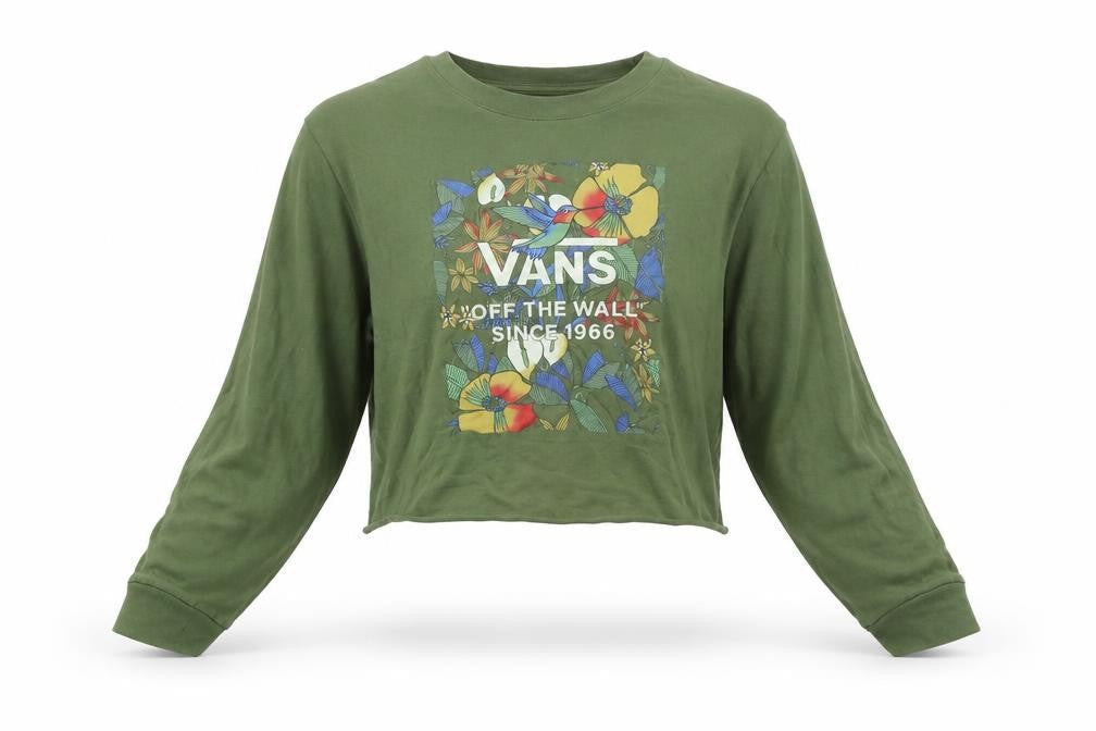 Womens UK Size M VANS Green Pullover Sweatshirt