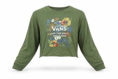 Womens UK Size M VANS Green Pullover Sweatshirt
