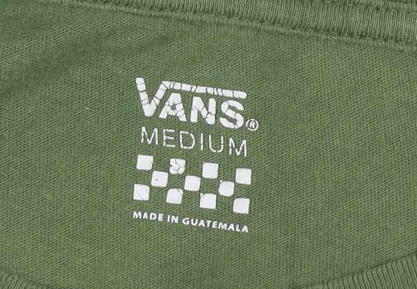Womens UK Size M VANS Green Pullover Sweatshirt
