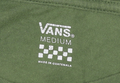 Womens UK Size M VANS Green Pullover Sweatshirt
