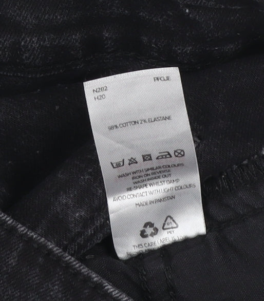 Very Man Black Skinny Fit Jeans Men’s Waist 28 Regular Distressed Denim