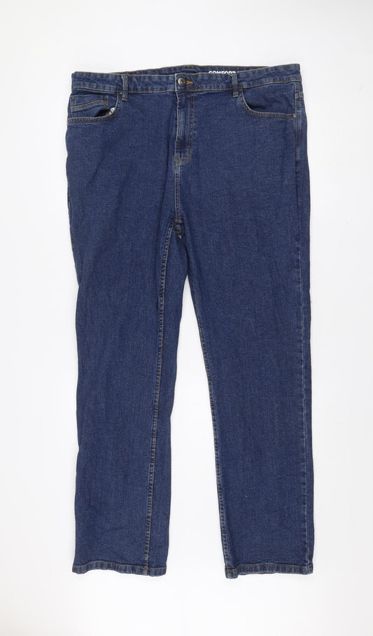 Dunnes Stores Men's Blue 40W 32L Regular Straight Fit Denim Jeans