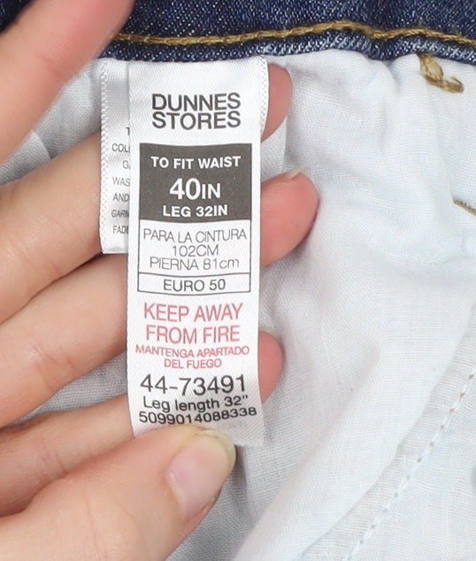 Dunnes Stores Men's Blue 40W 32L Regular Straight Fit Denim Jeans