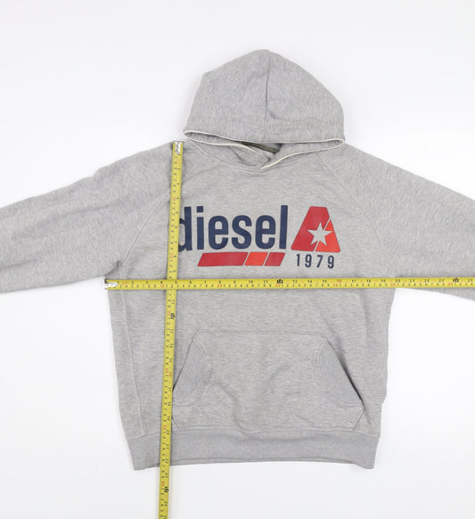 Mens UK Size S Diesel Grey Pullover Hoodie