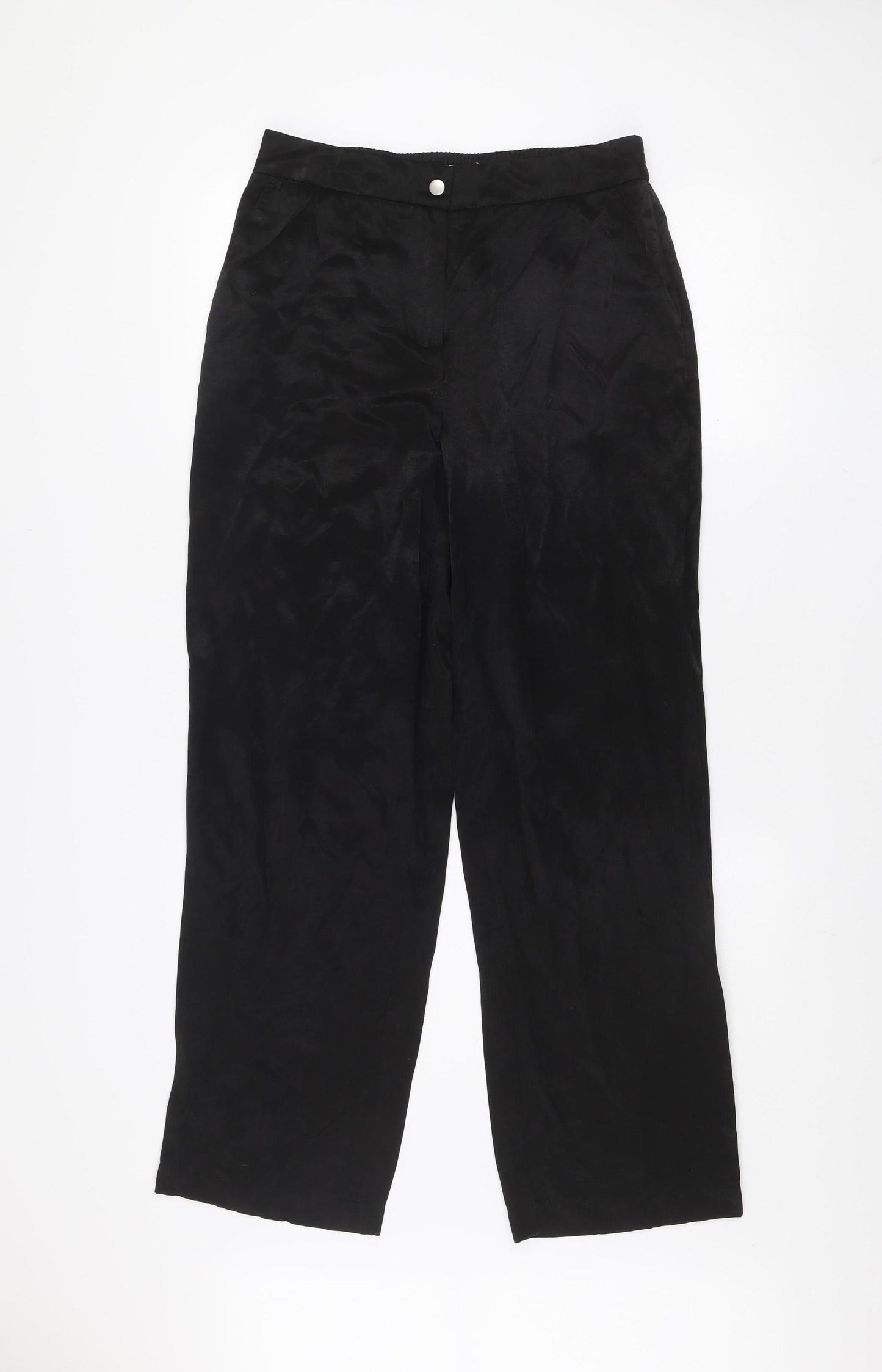 Womens UK Size 10 VILA Regular Fit Casual Business Travel Black Trousers