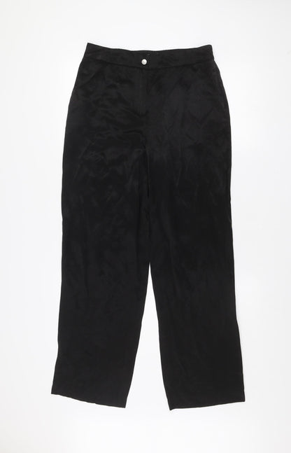 Womens UK Size 10 VILA Regular Fit Casual Business Travel Black Trousers