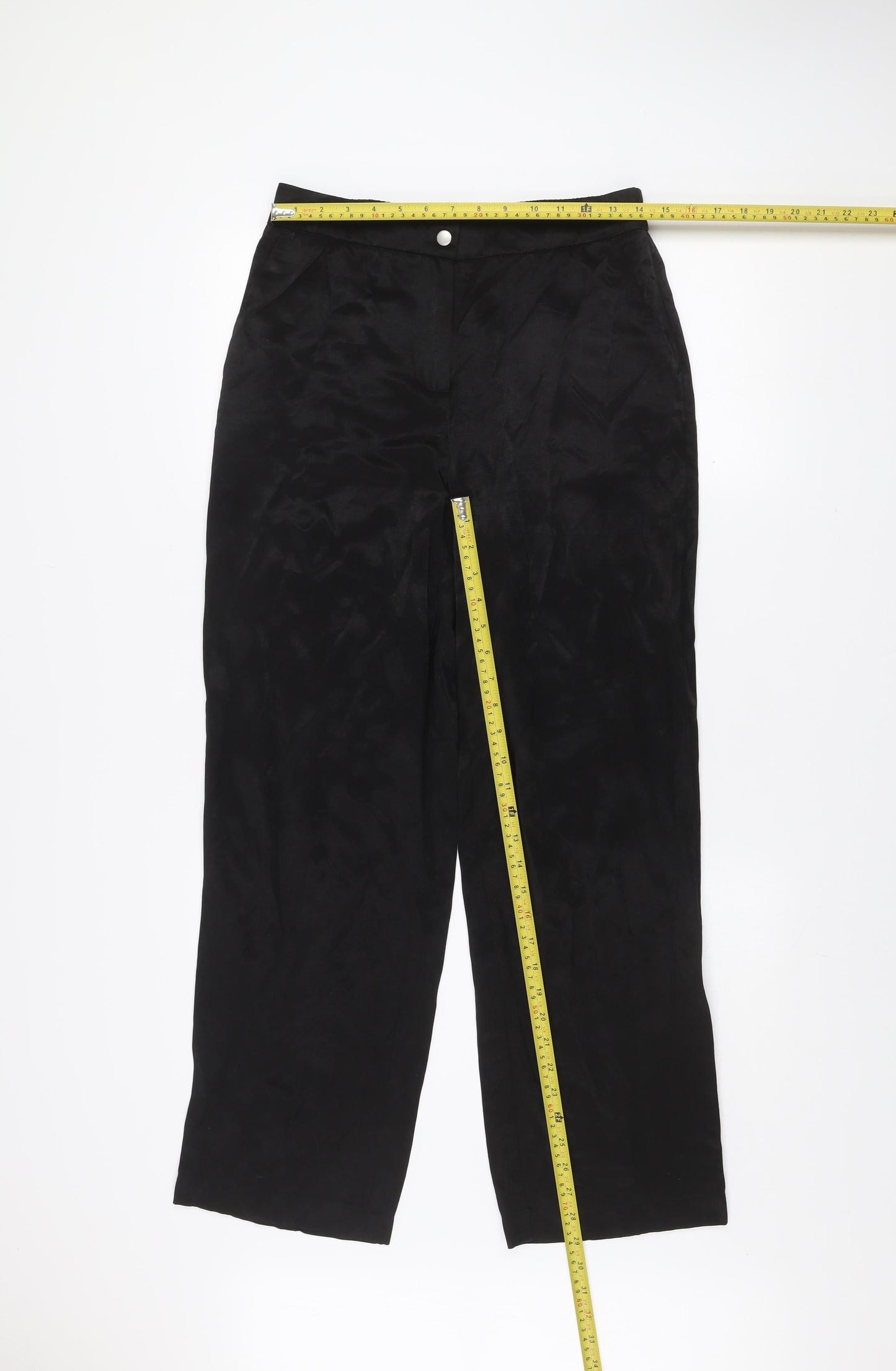 Womens UK Size 10 VILA Regular Fit Casual Business Travel Black Trousers