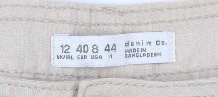 Denim Co Beige Cotton Cargo Trousers Women’s Size 12 Regular