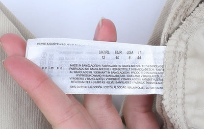 Denim Co Beige Cotton Cargo Trousers Women’s Size 12 Regular