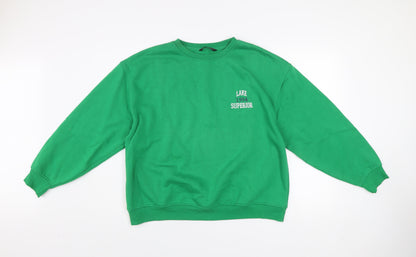 Dunnes Women’s Ivy Green Pullover Sweatshirt Size L