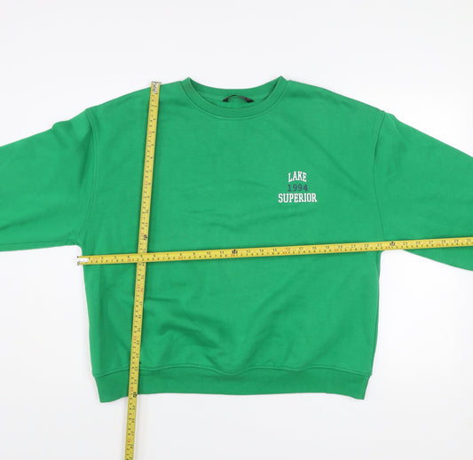 Dunnes Women’s Ivy Green Pullover Sweatshirt Size L