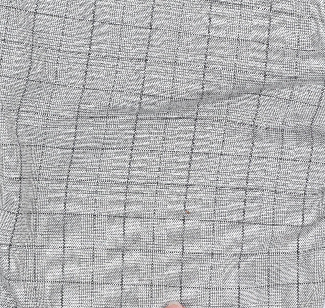 Daily Aesthetikz Men Grey Check Slim Fit Trousers M