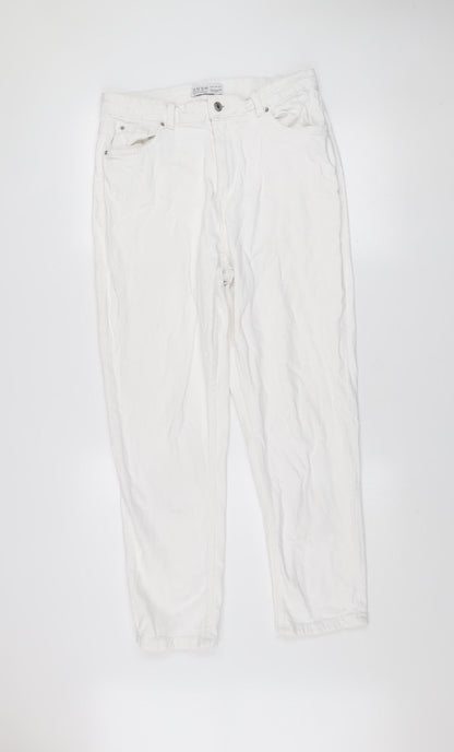Primark Women’s White Straight Jeans Size 14 Regular Fit Denim