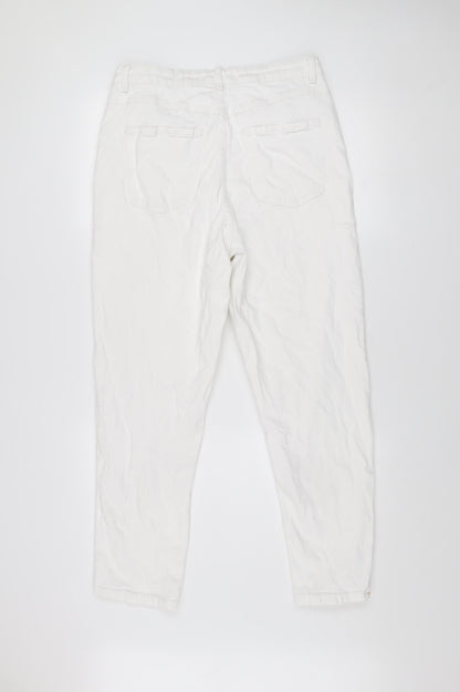 Primark Women’s White Straight Jeans Size 14 Regular Fit Denim