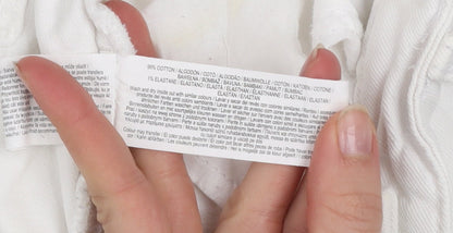 Primark Women’s White Straight Jeans Size 14 Regular Fit Denim